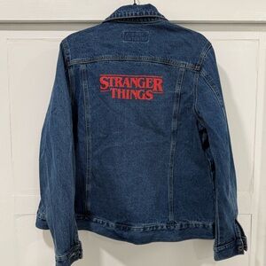 STRANGER THINGS Port Authority Women's Denim Jacket | Netflix | Large | NWOT